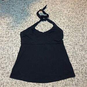 Patagonia Black Pinback Halter Top Size Small